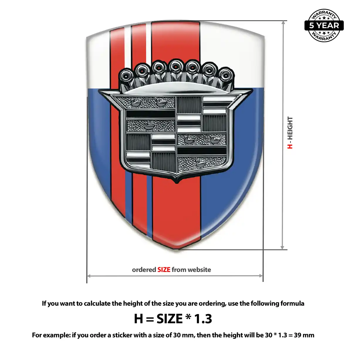 Cadillac 3D Resin Sticker Exclusive Series