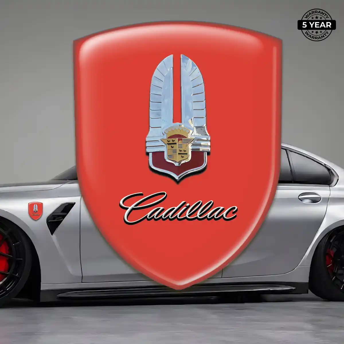 Cadillac 3D Resin Sticker Refined Design