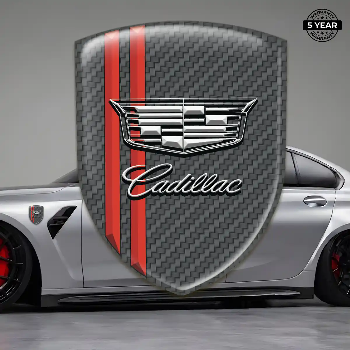 Cadillac Automotive Emblem Sticker Deluxe Edition