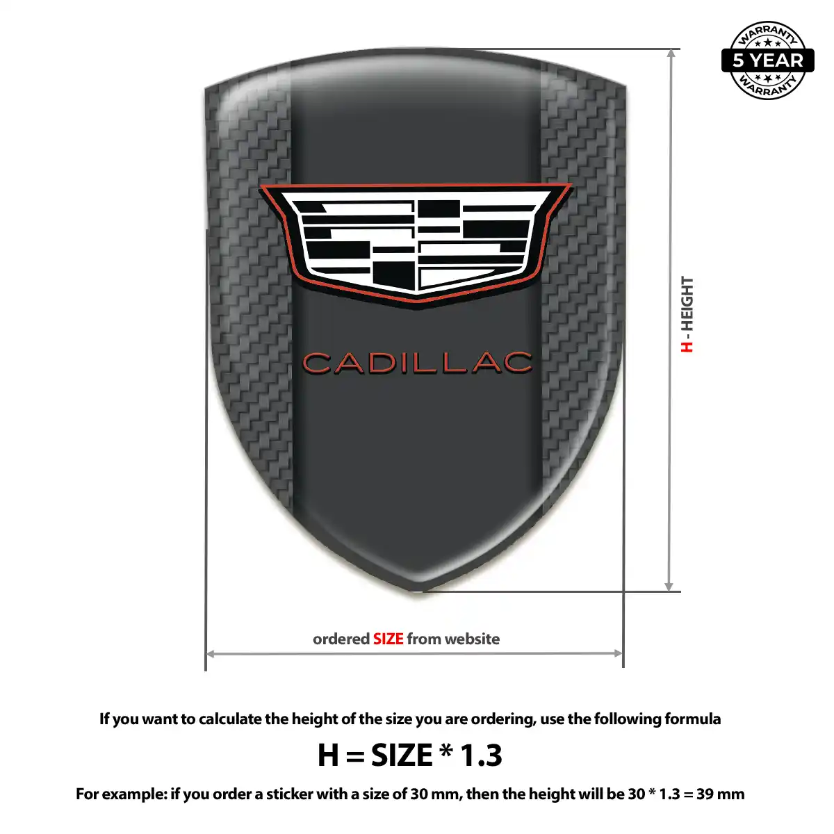 Cadillac Automotive Emblem Sticker Interior Elegance