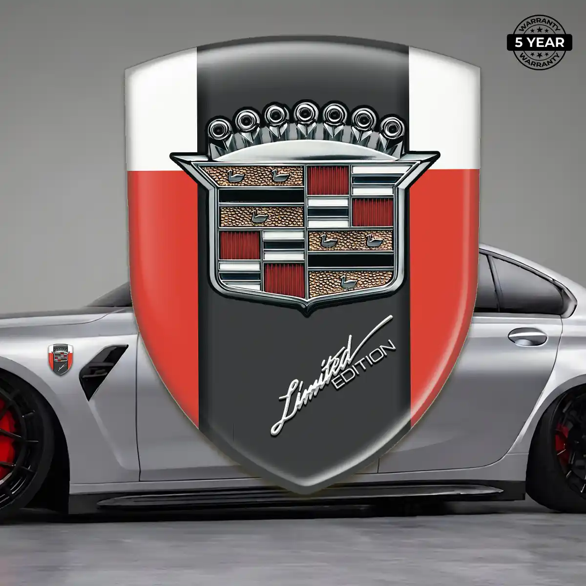 Cadillac Automotive Emblem Sticker Interior Luxe