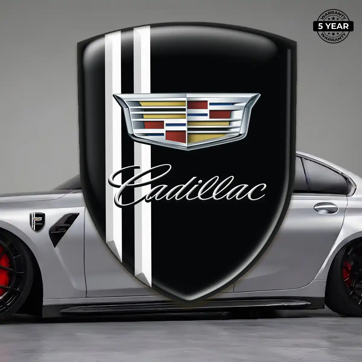 Cadillac Automotive Emblem Sticker Opulent Line