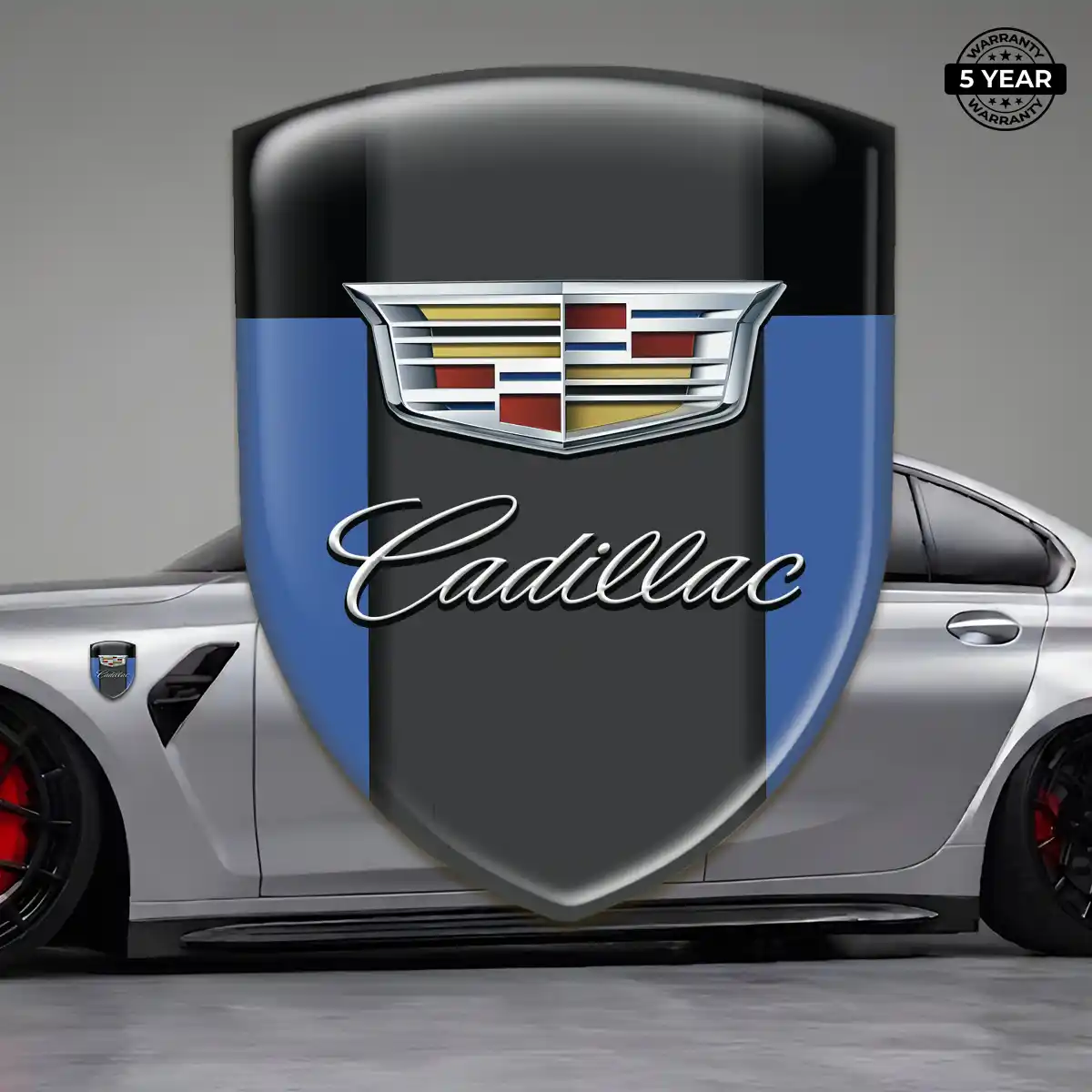 Cadillac Automotive Emblem Sticker Resin Luxe