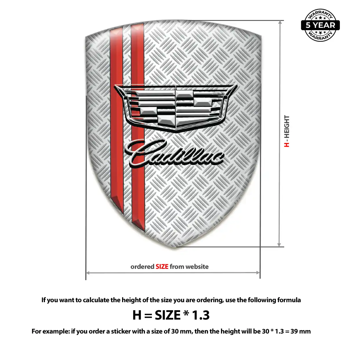 Cadillac Automotive Emblem Sticker Signature Grade