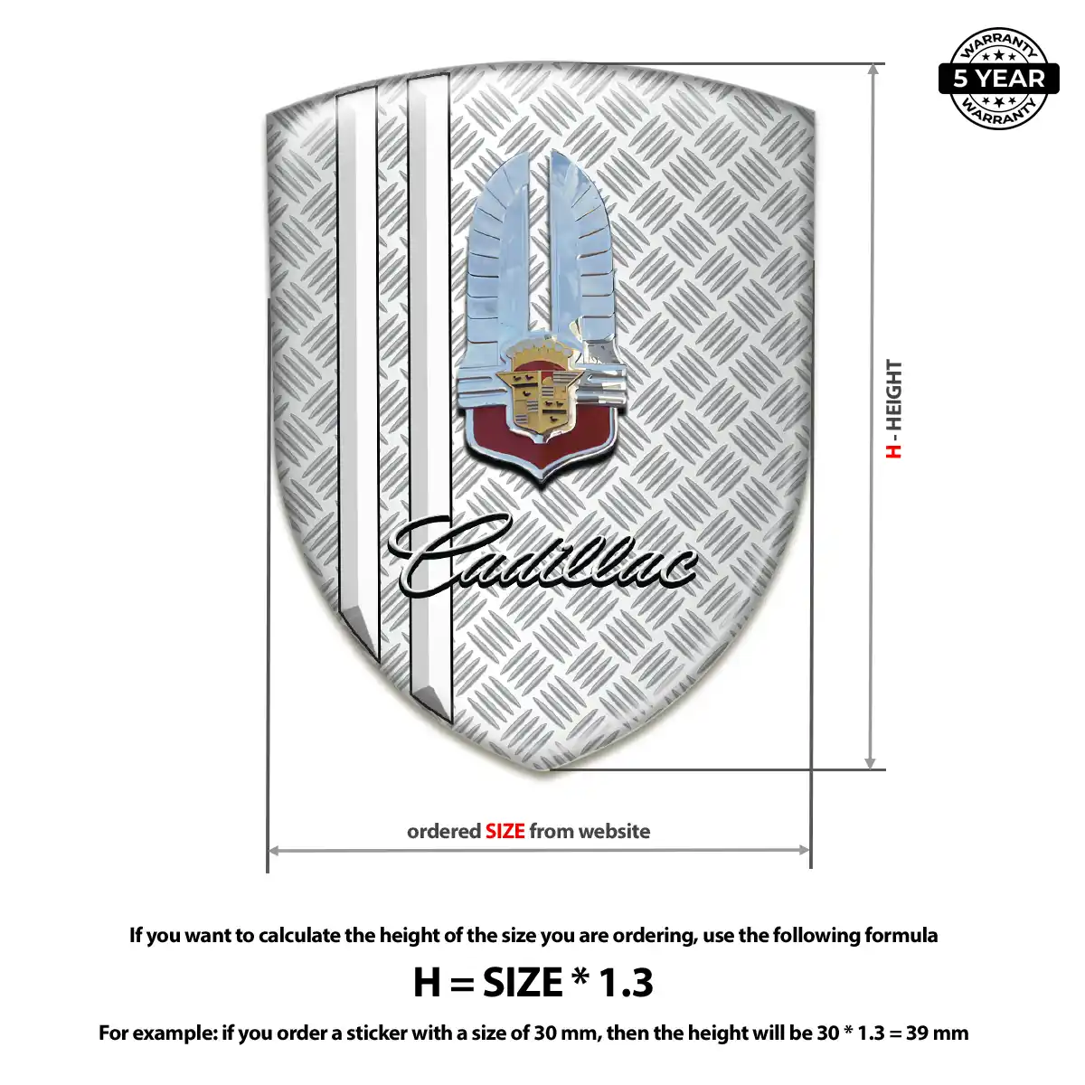 Cadillac Automotive Emblem Sticker Sleek Style
