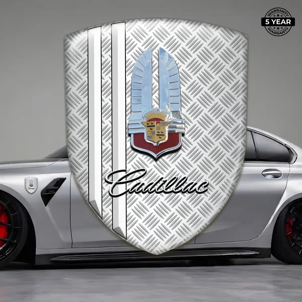Cadillac Automotive Emblem Sticker Sleek Style
