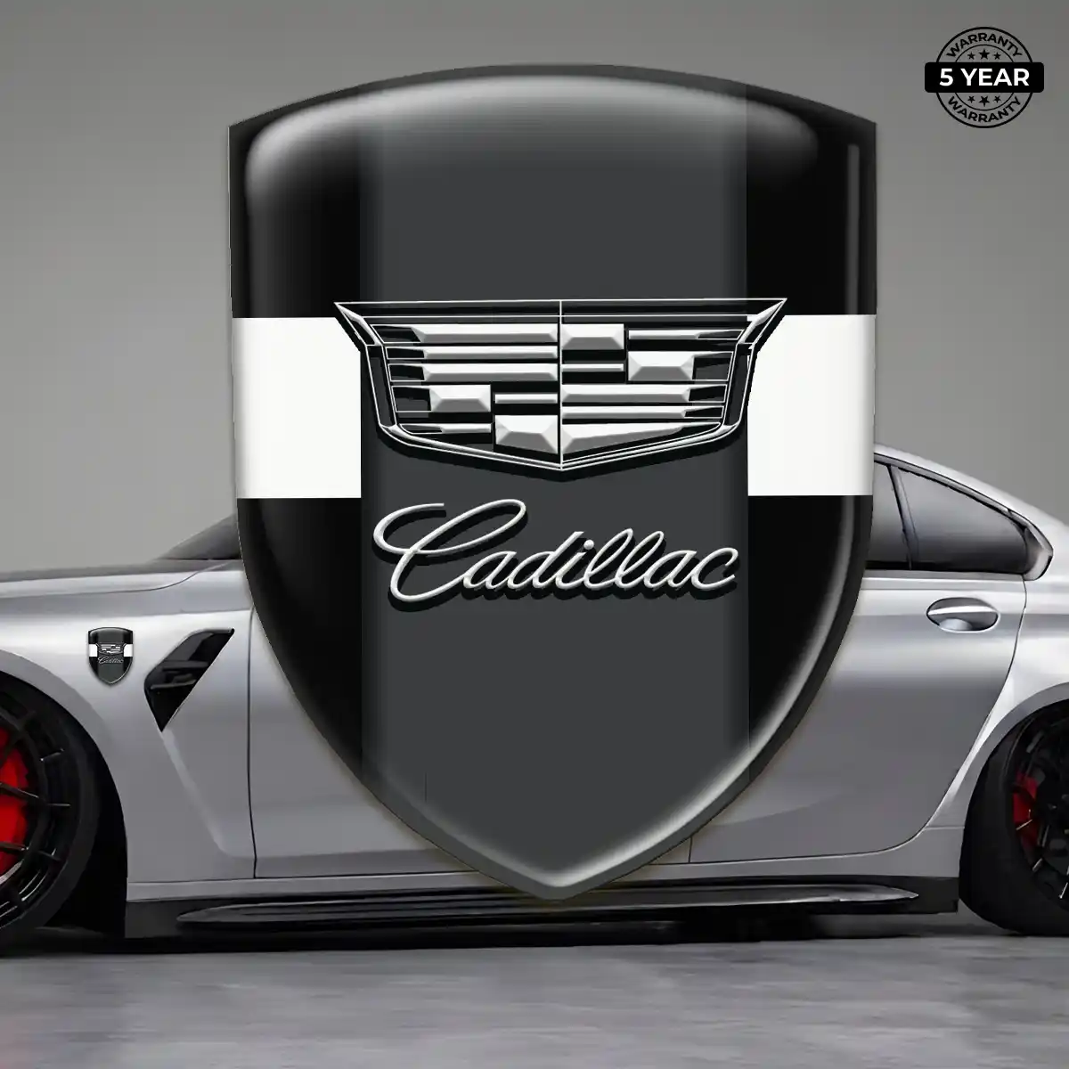 Cadillac Automotive Emblem Sticker Sport Tuning