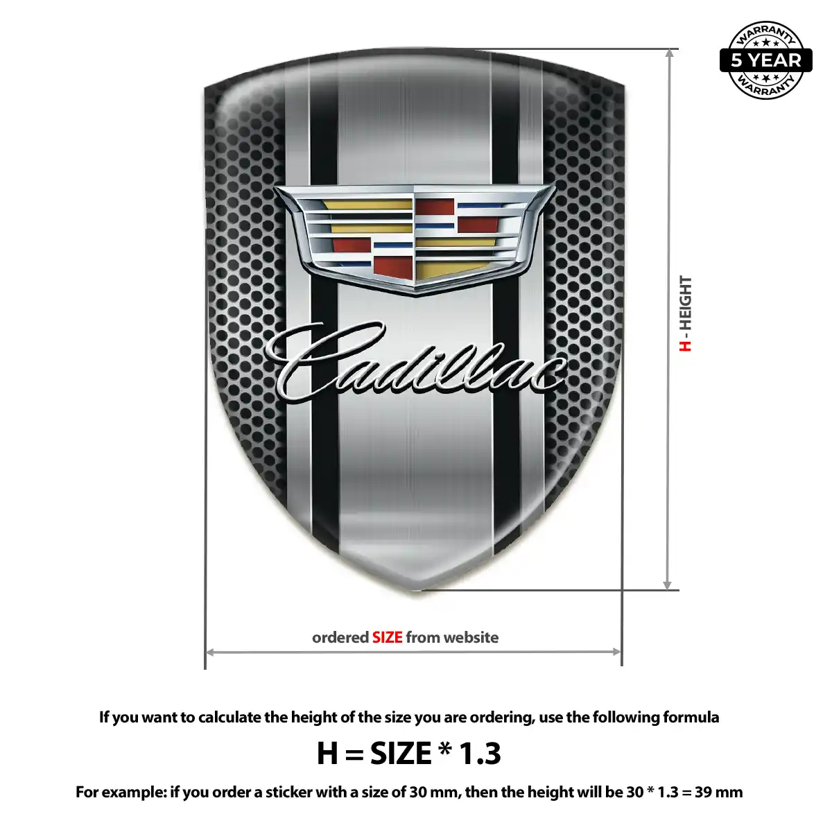 Cadillac Automotive Emblem Sticker Street Tuning