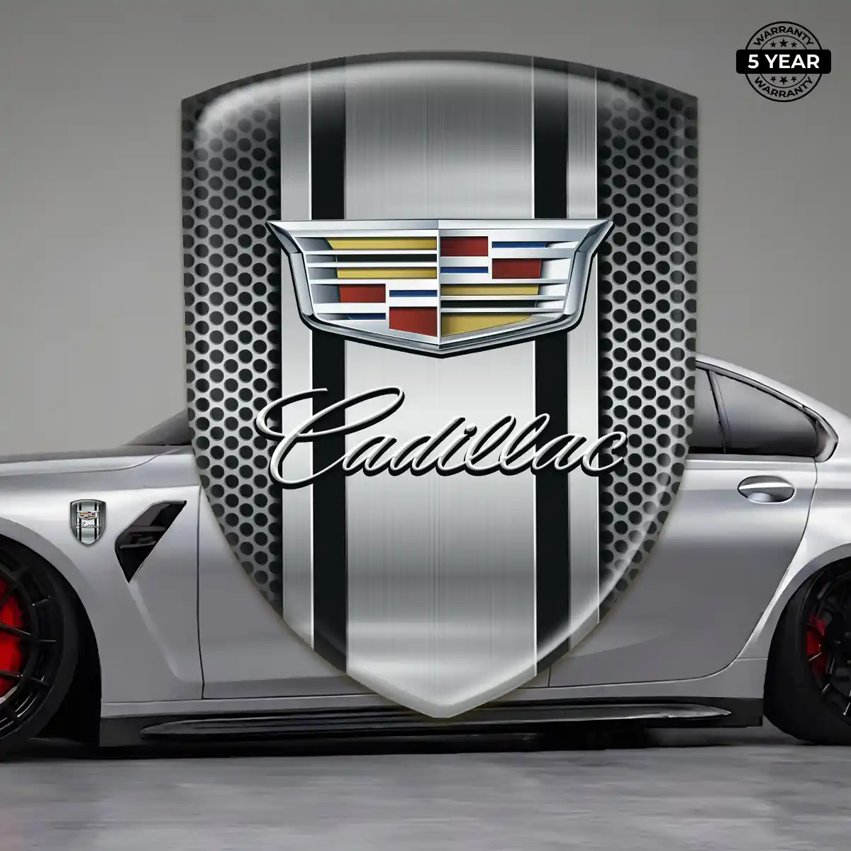 Cadillac Automotive Emblem Sticker Street Tuning
