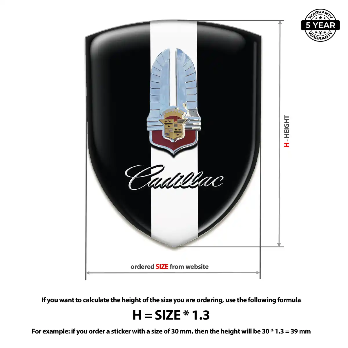 Cadillac Automotive Logo Sticker Auto Tuning