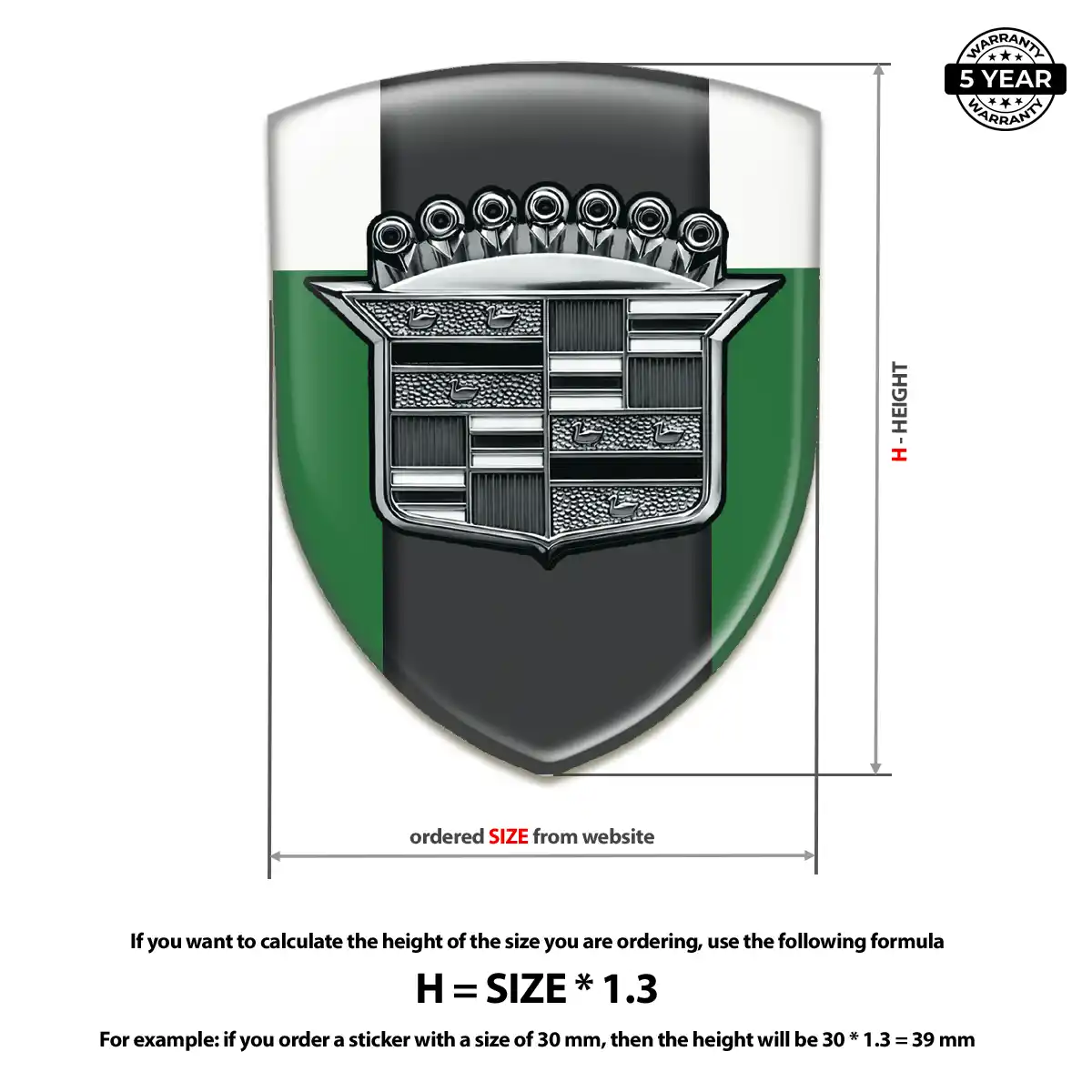 Cadillac Automotive Logo Sticker Elite Edition