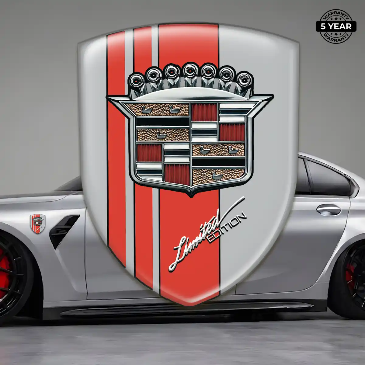 Cadillac Automotive Logo Sticker Exterior Luxe
