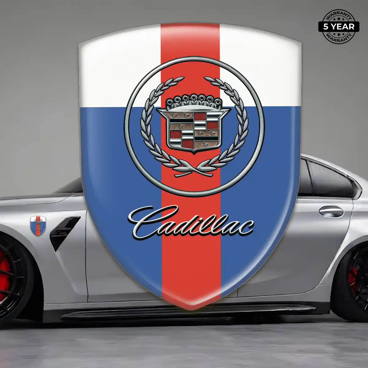 Cadillac Automotive Logo Sticker Interior Elegance