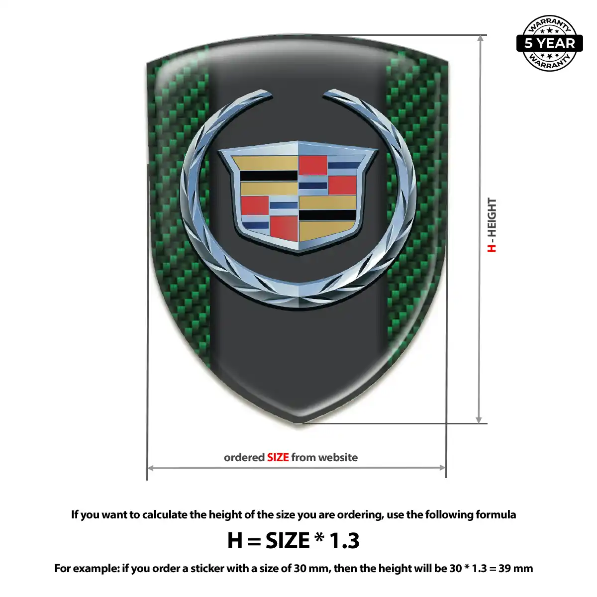 Cadillac Automotive Logo Sticker Noble Edition