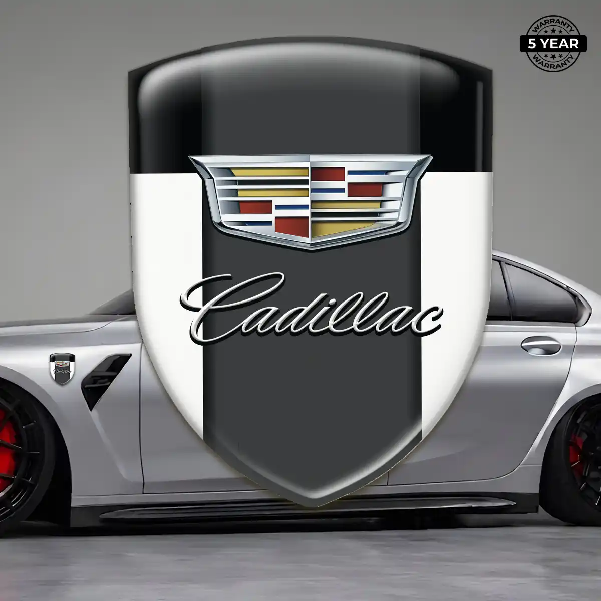 Cadillac Automotive Logo Sticker Prestige Line
