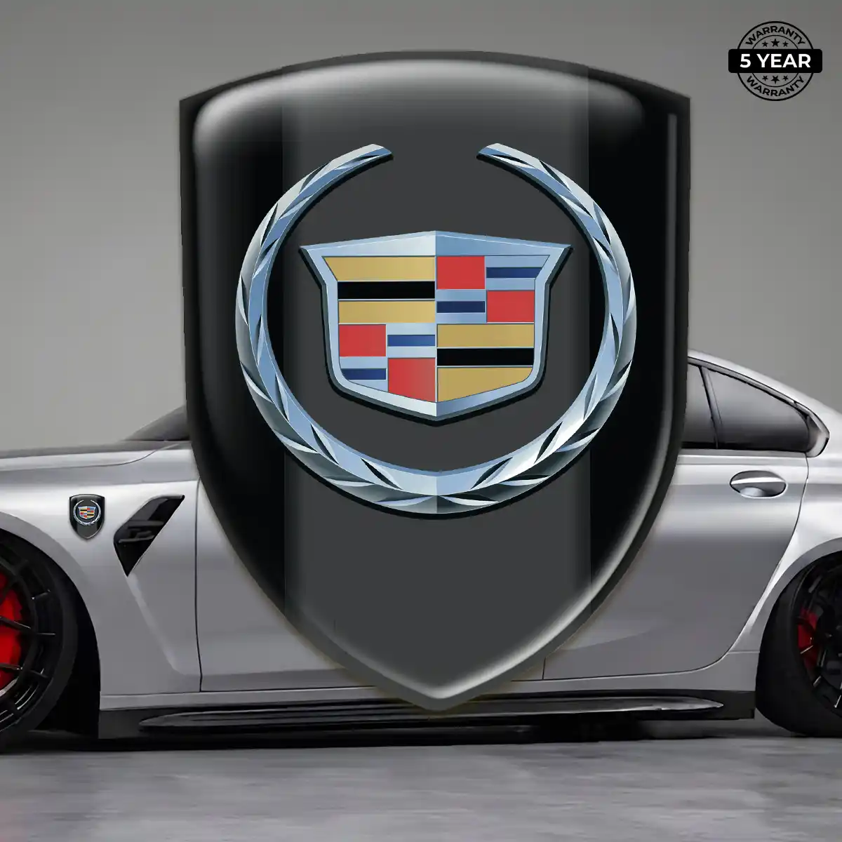 Cadillac Automotive Logo Sticker Resin Luxe