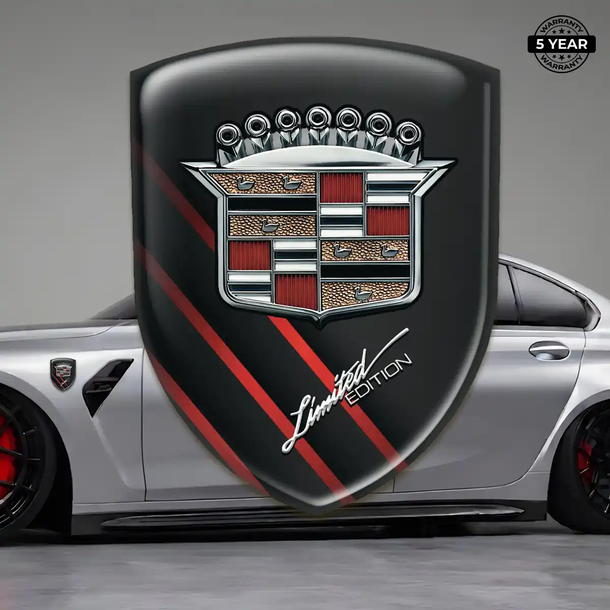 Cadillac Automotive Logo Sticker Street Tuning