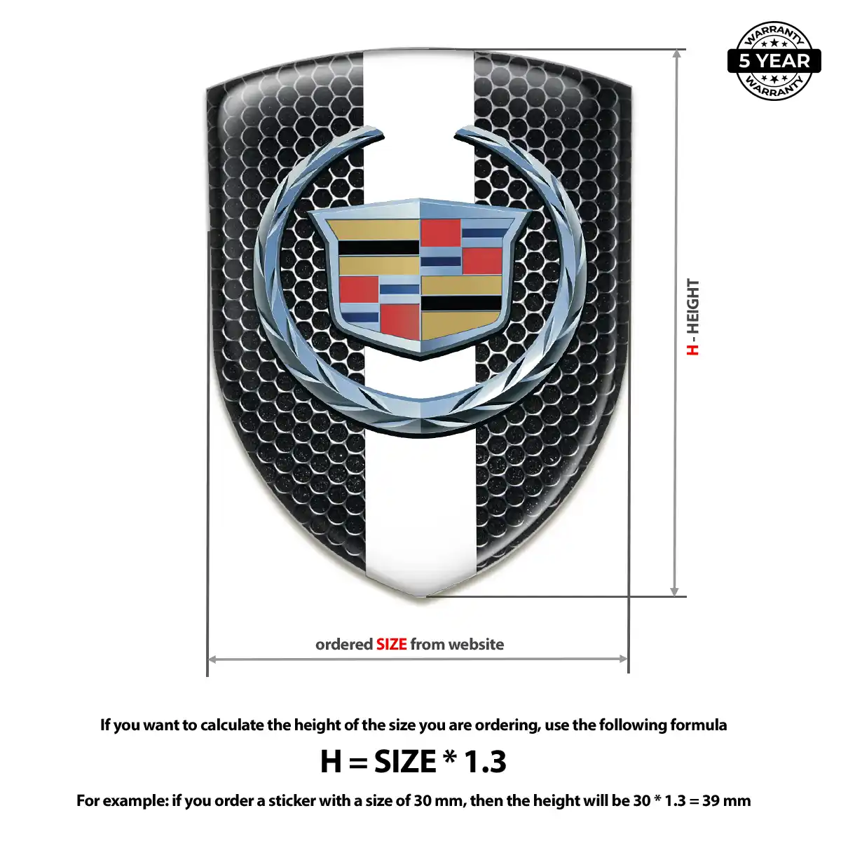 Cadillac Automotive Resin Decal Elite Edition