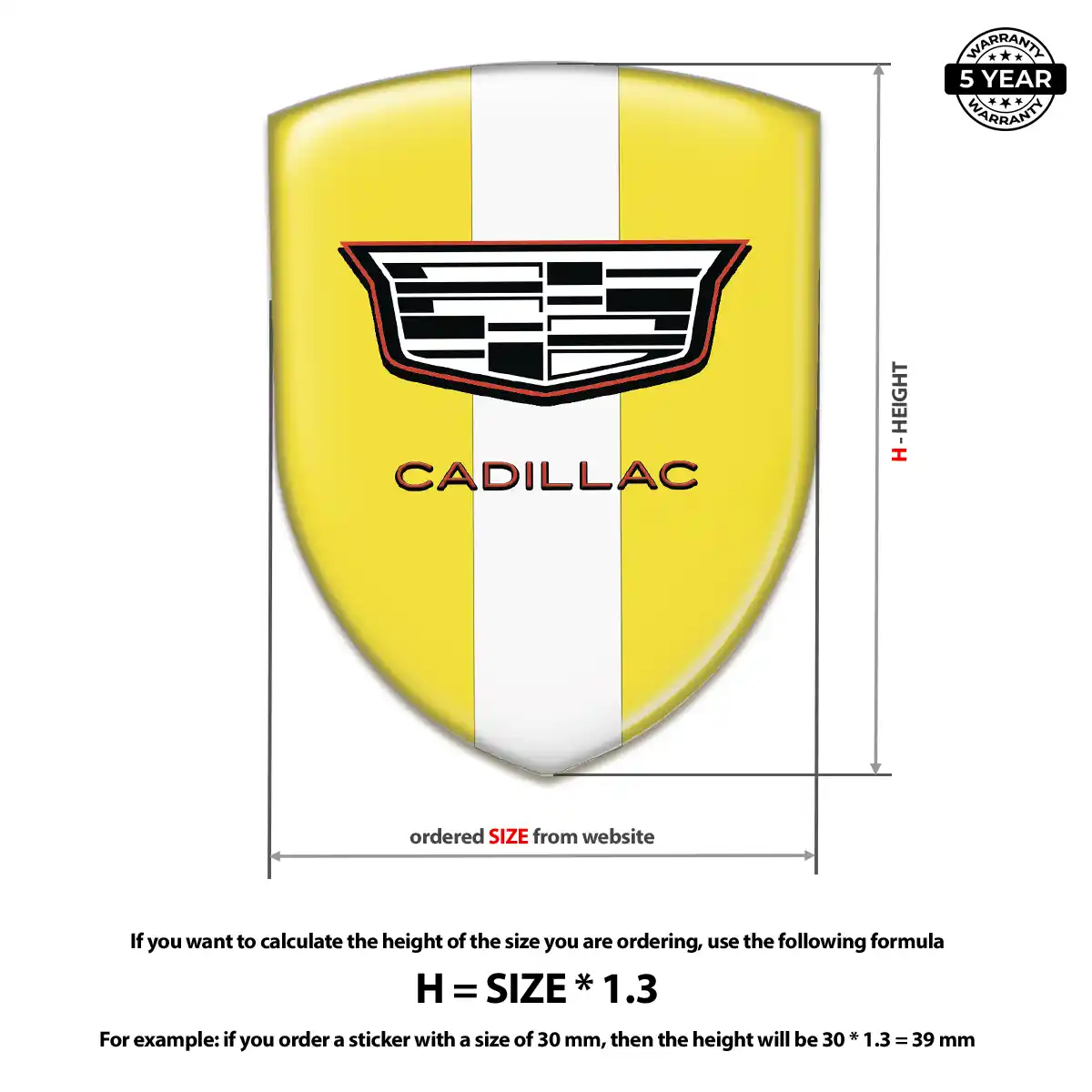 Cadillac Automotive Resin Decal Interior Elegance