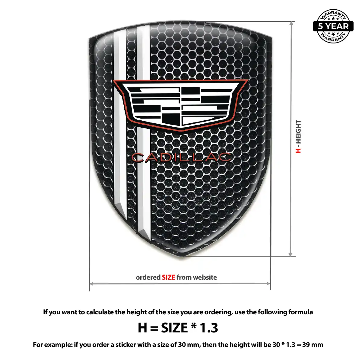 Cadillac Automotive Resin Decal Marked Edition