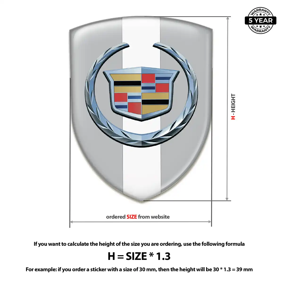 Cadillac Automotive Resin Decal Noble Edition