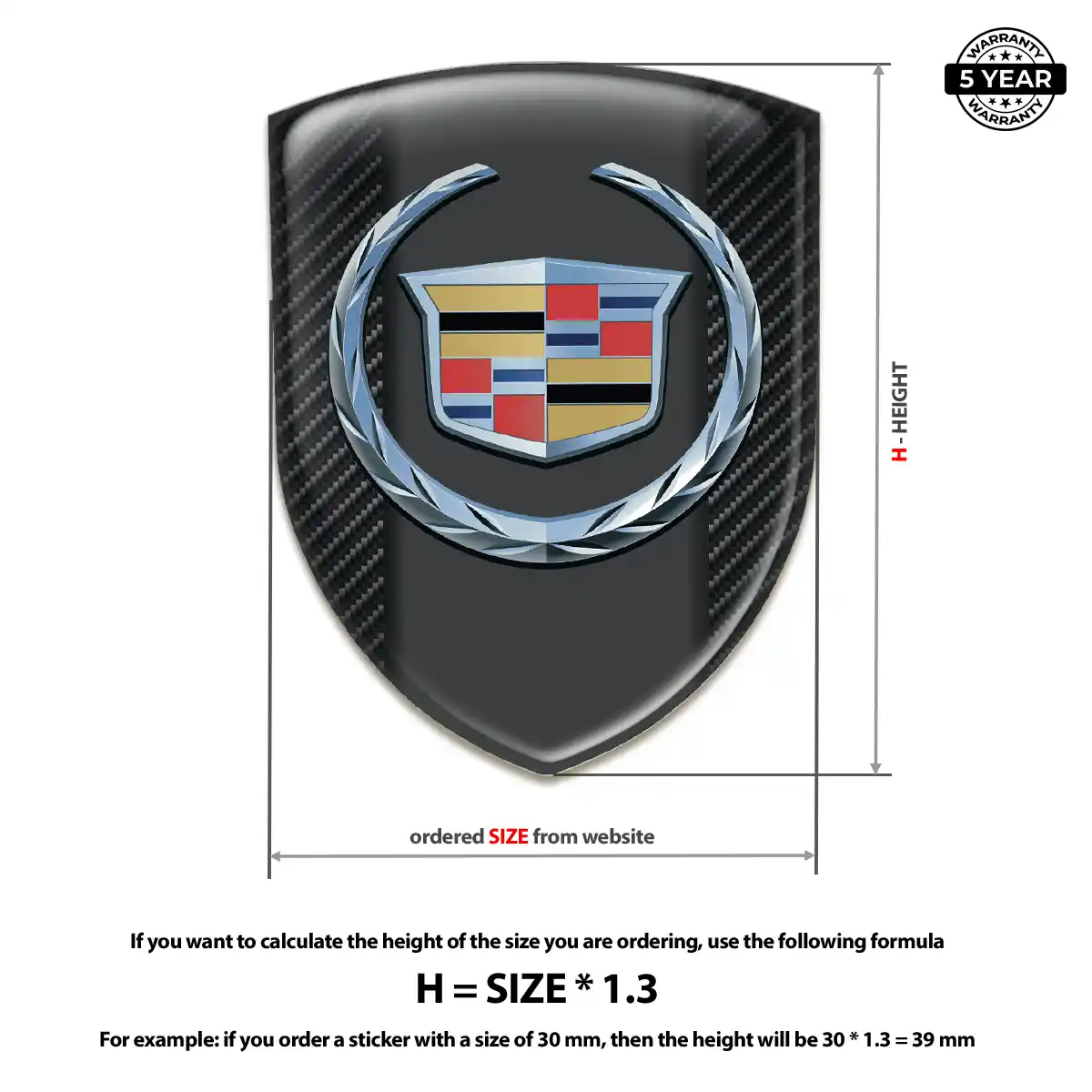 Cadillac Automotive Resin Decal Resin Elite