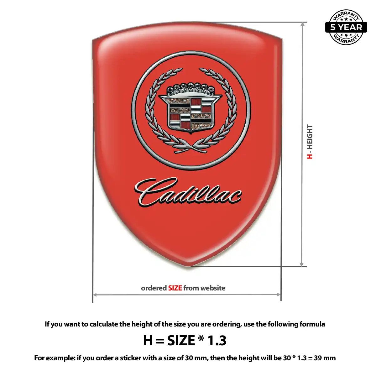 Cadillac Automotive Resin Decal Superior Craft