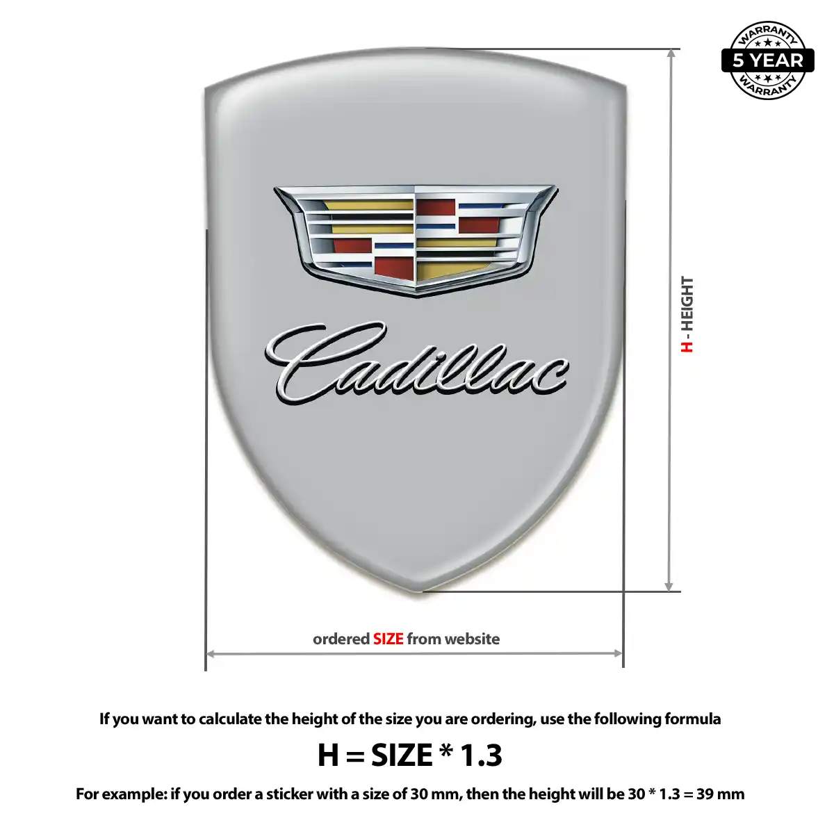 Cadillac Badge Premium Dome