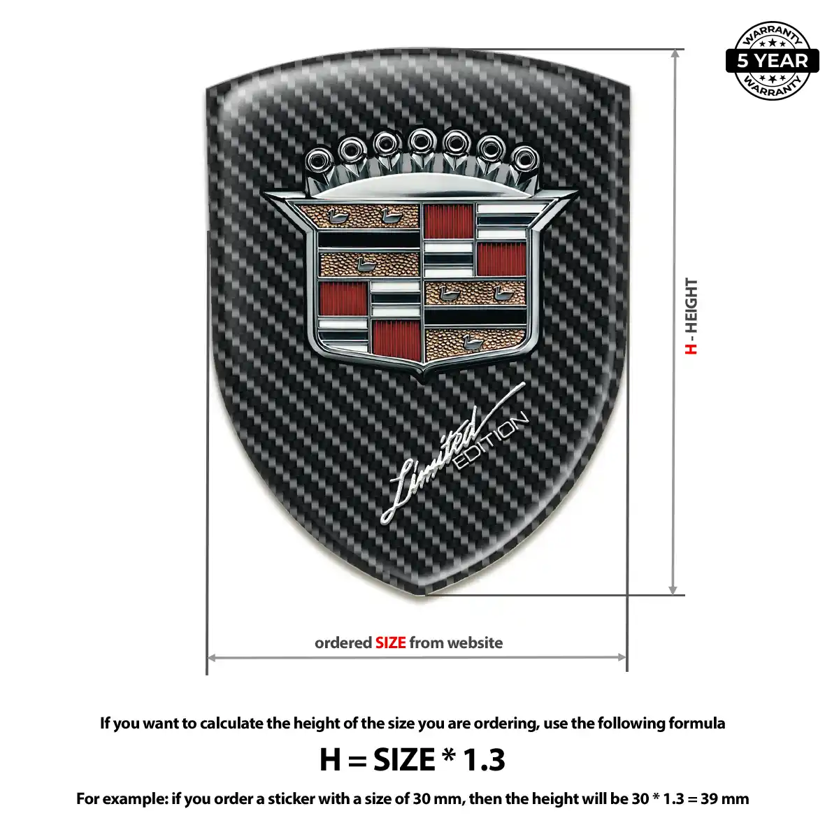 Cadillac Badge Resin Elite