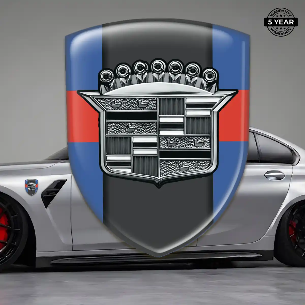 Cadillac Car Badge Sticker Branded Line