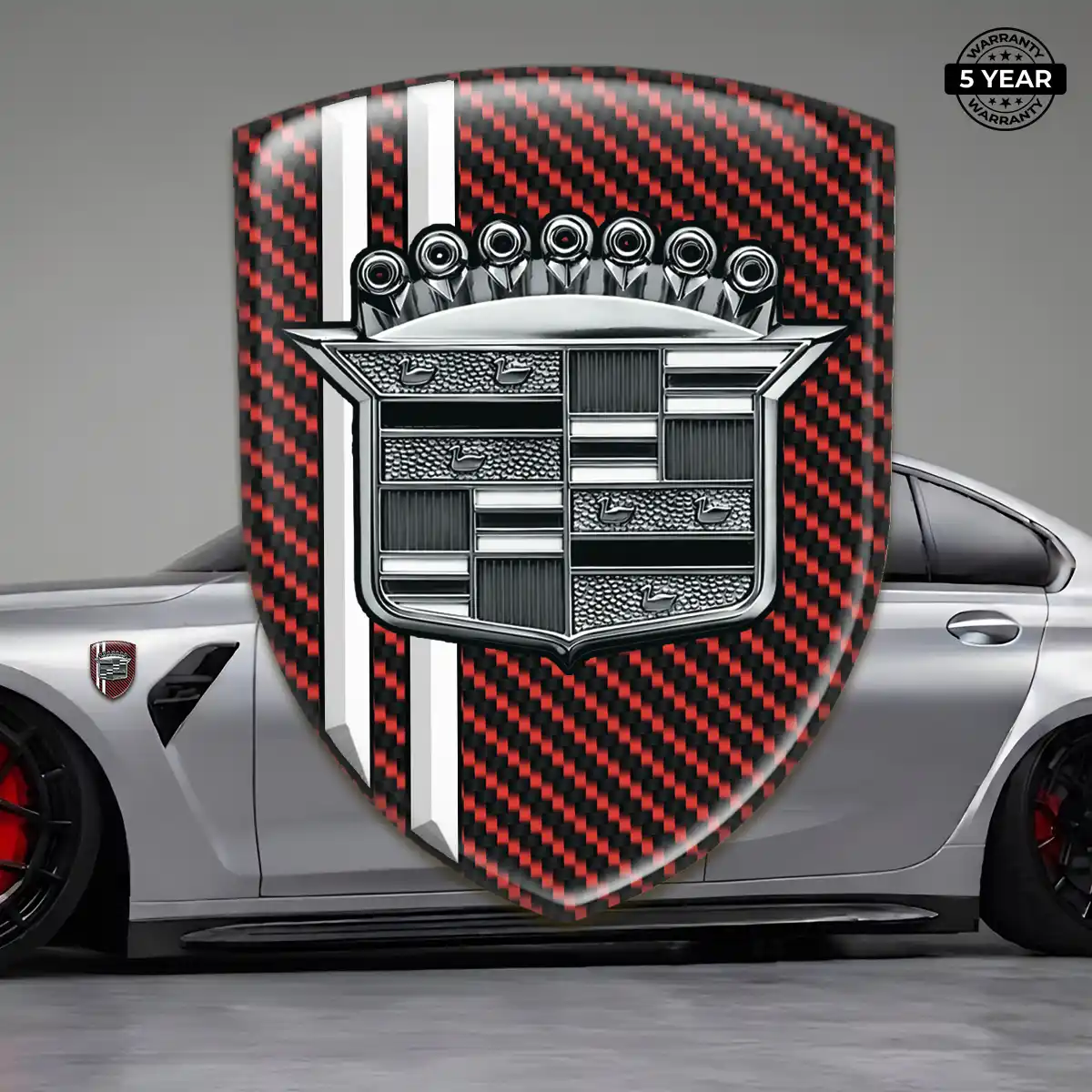 Cadillac Car Badge Sticker Interior Luxe