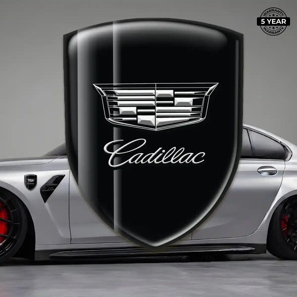 Cadillac Car Badge Sticker Outer Style