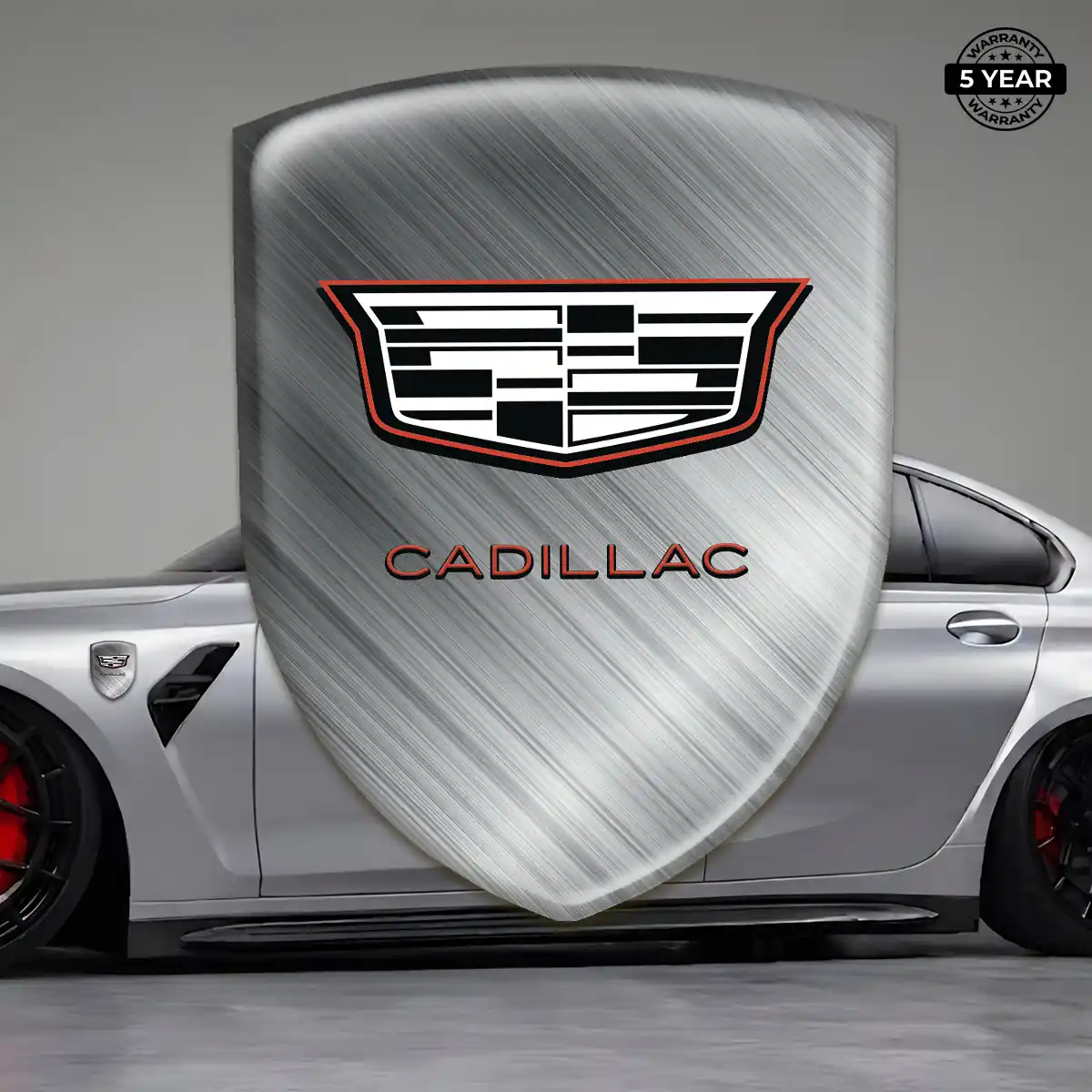 Cadillac Car Badge Sticker Refined Design