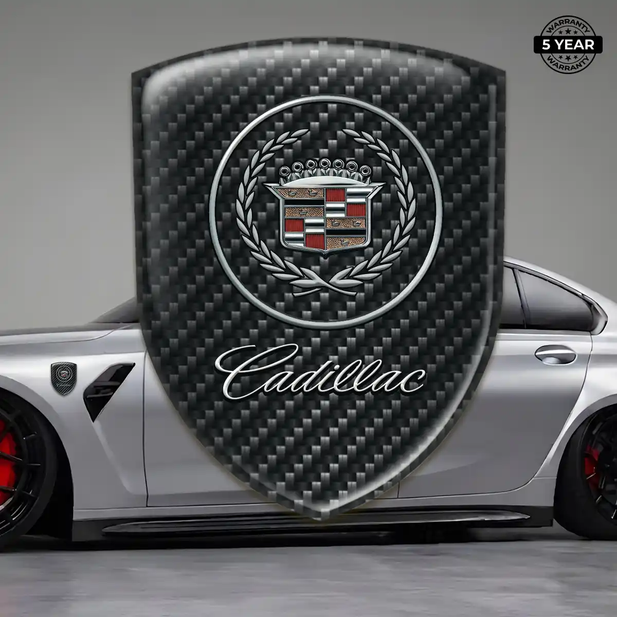 Cadillac Car Badge Sticker Sleek Style