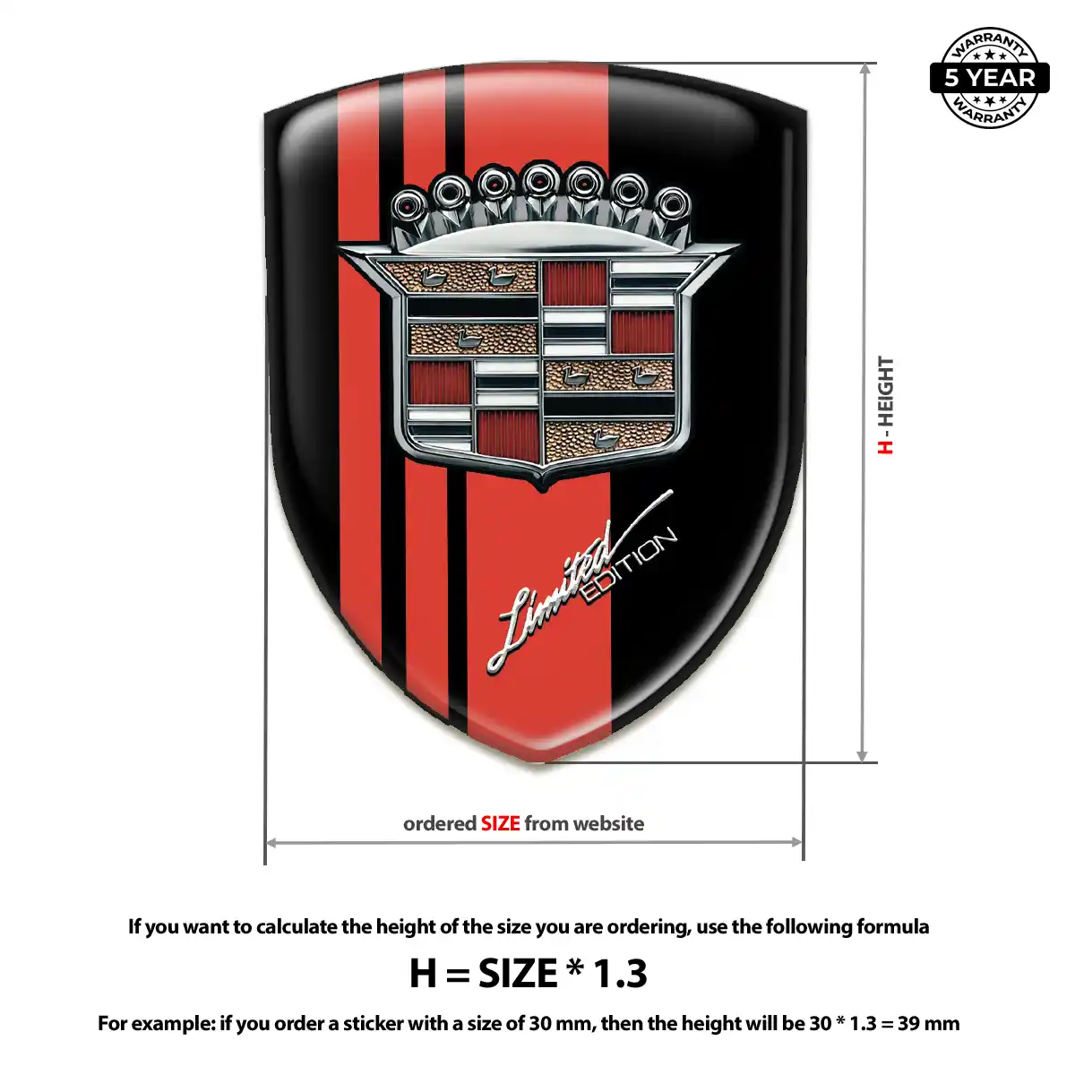 Cadillac Car Emblem Decal Interior Elegance