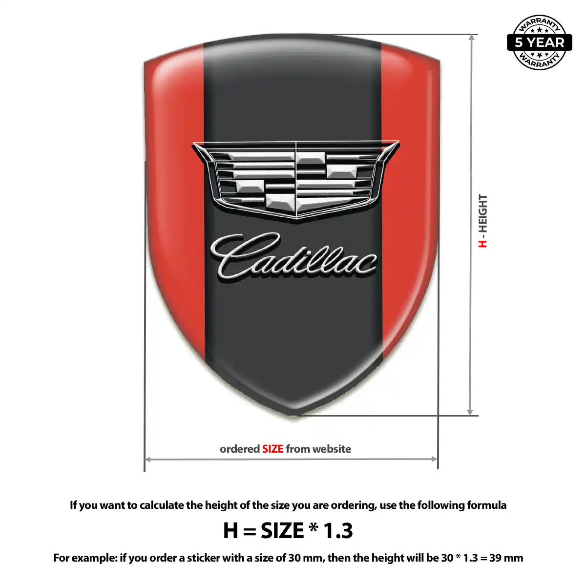 Cadillac Car Emblem Decal Interior Luxe