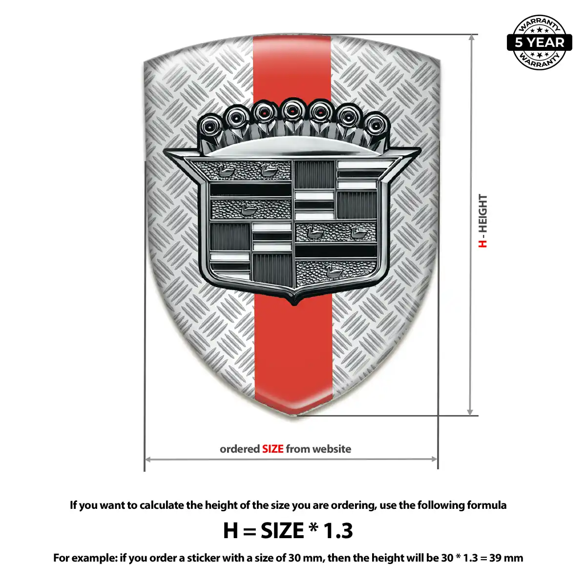 Cadillac Car Emblem Decal Noble Edition