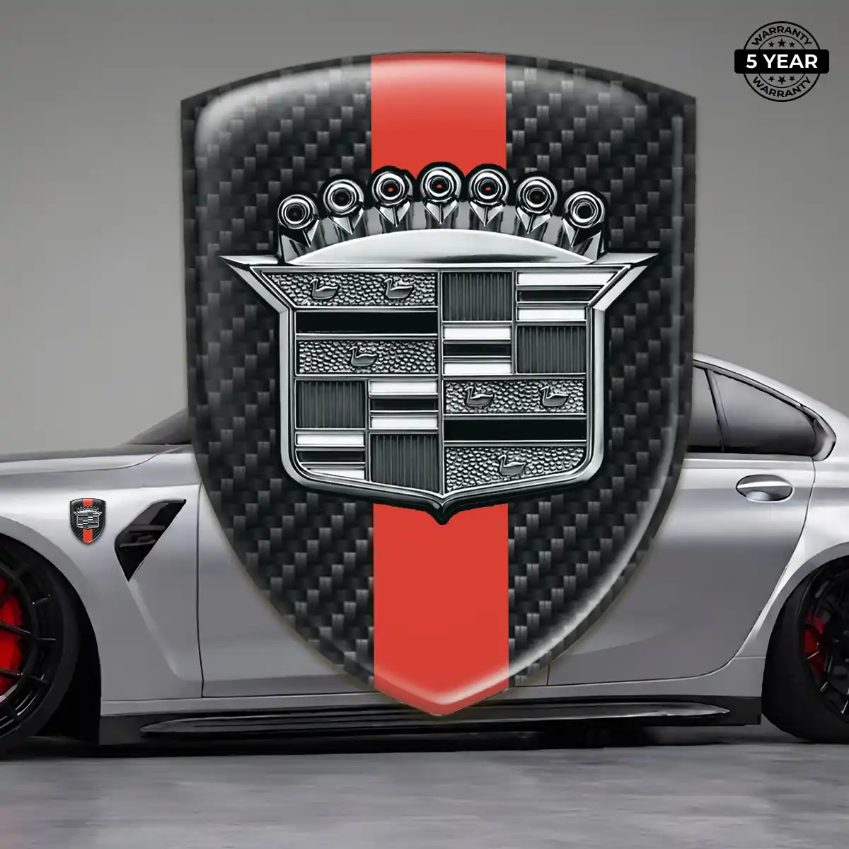 Cadillac Car Emblem Decal Outer Style