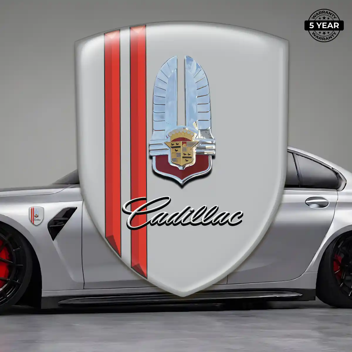 Cadillac Car Emblem Decal Prestige Line