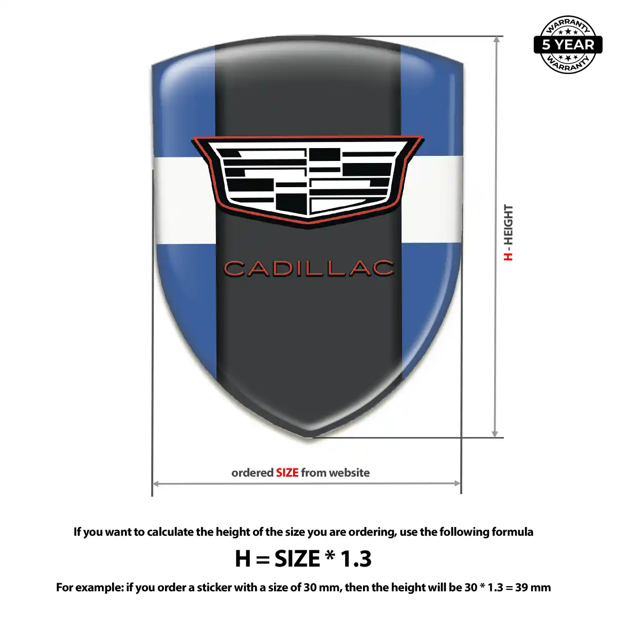 Cadillac Car Emblem Decal Signature Edition