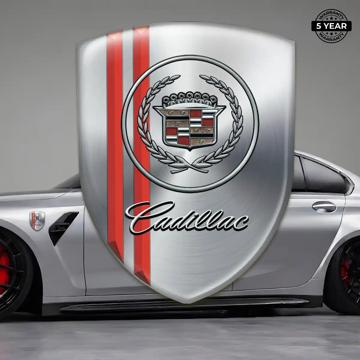 Cadillac Car Emblem Decal Sleek Style