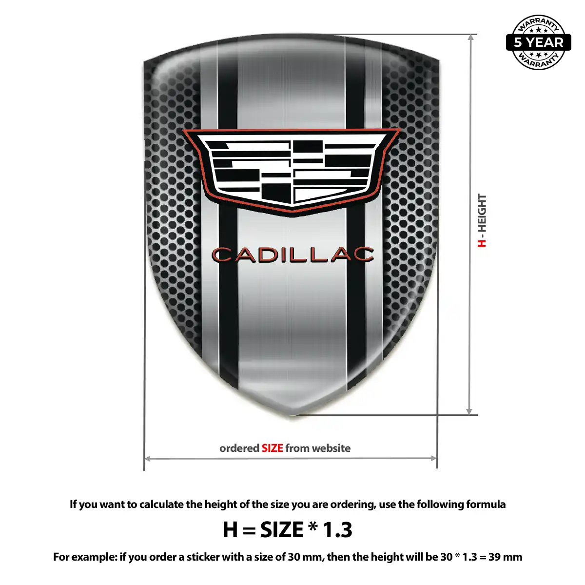 Cadillac Car Emblem Decal Sport Tuning