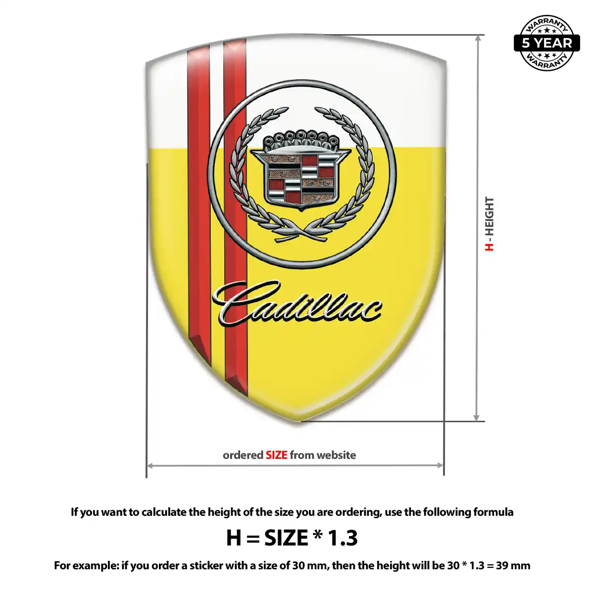 Cadillac Car Emblem Decal Superior Craft