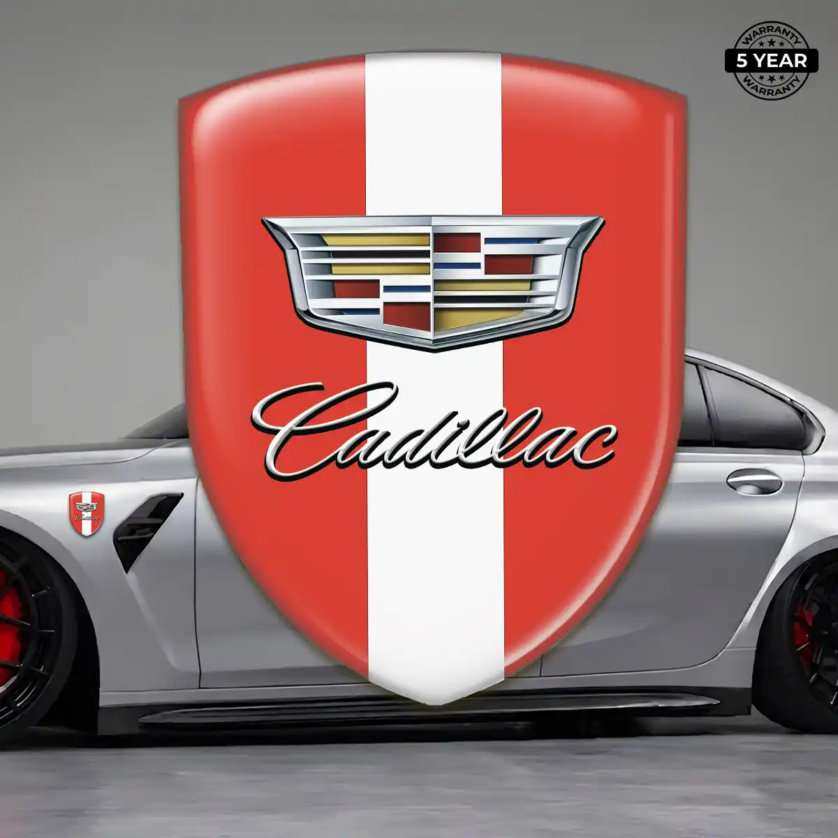 Cadillac Car Emblem Overlay Interior Elegance