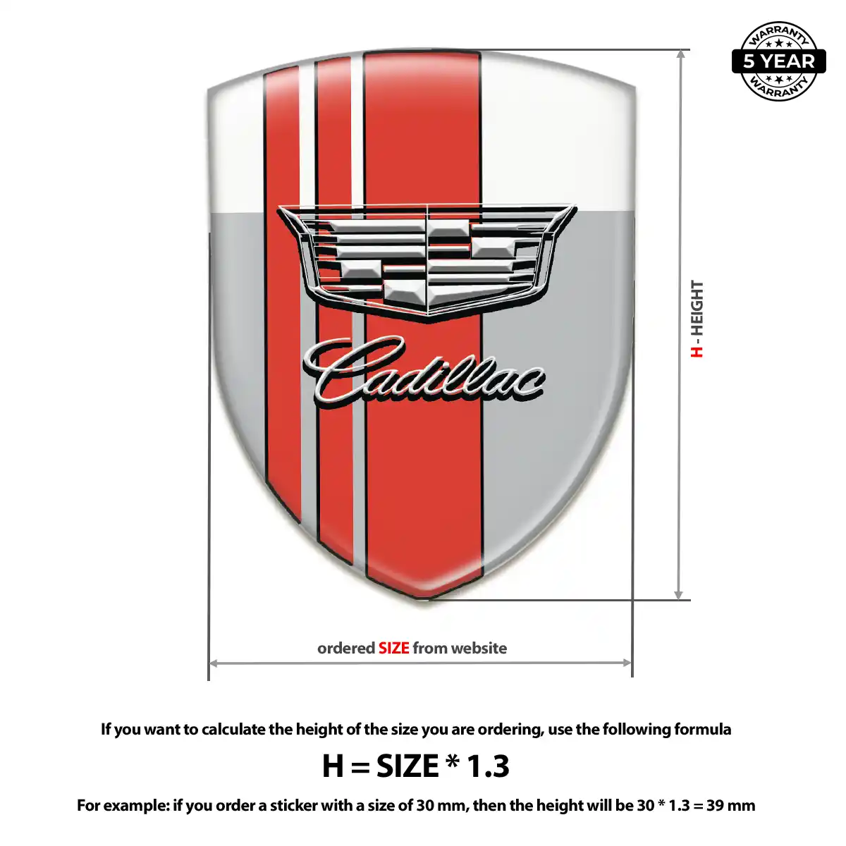 Cadillac Car Emblem Overlay Marked Edition
