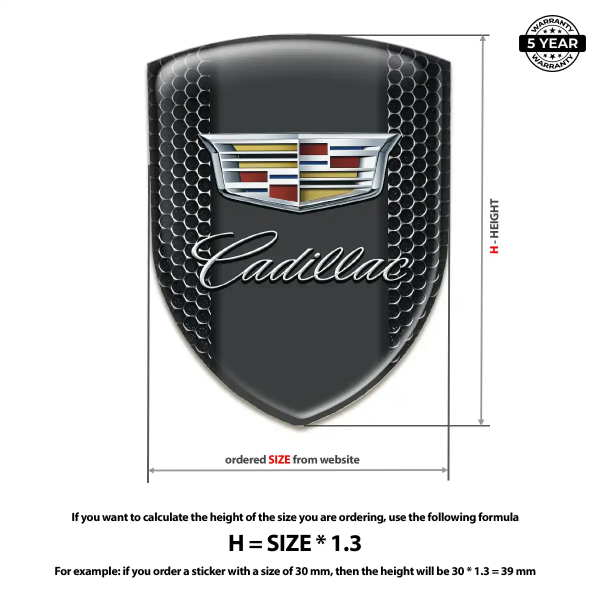 Cadillac Car Emblem Overlay Noble Edition
