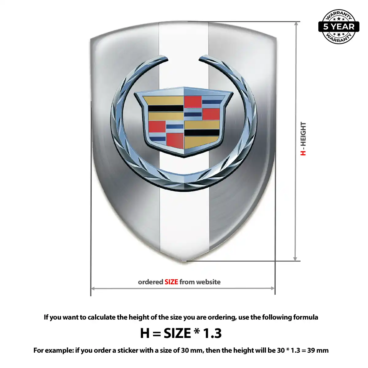 Cadillac Car Emblem Overlay Opulent Line