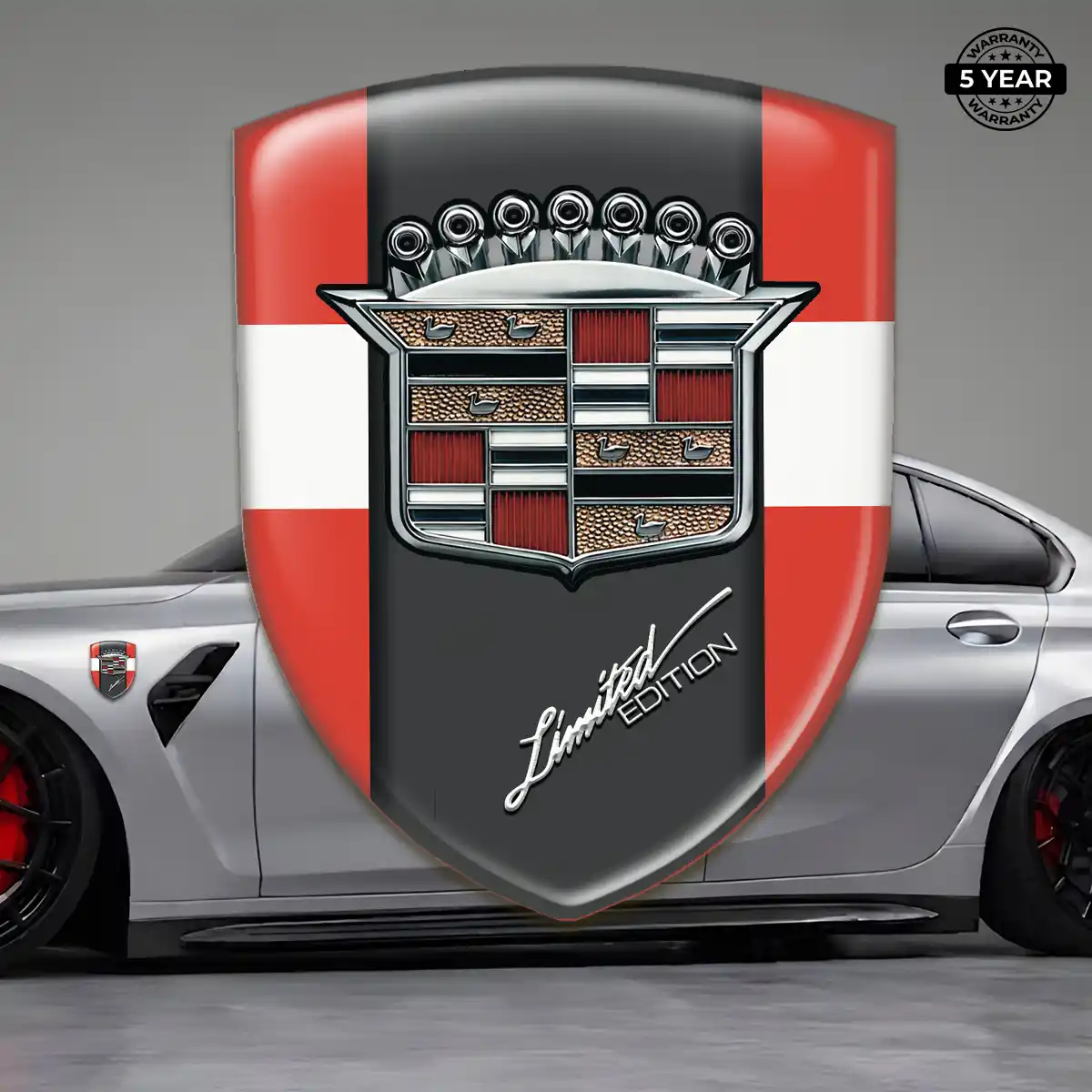 Cadillac Car Emblem Overlay Outer Style