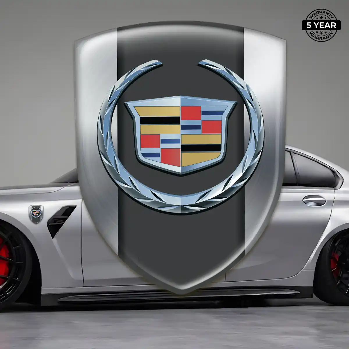 Cadillac Car Emblem Overlay Premium Dome
