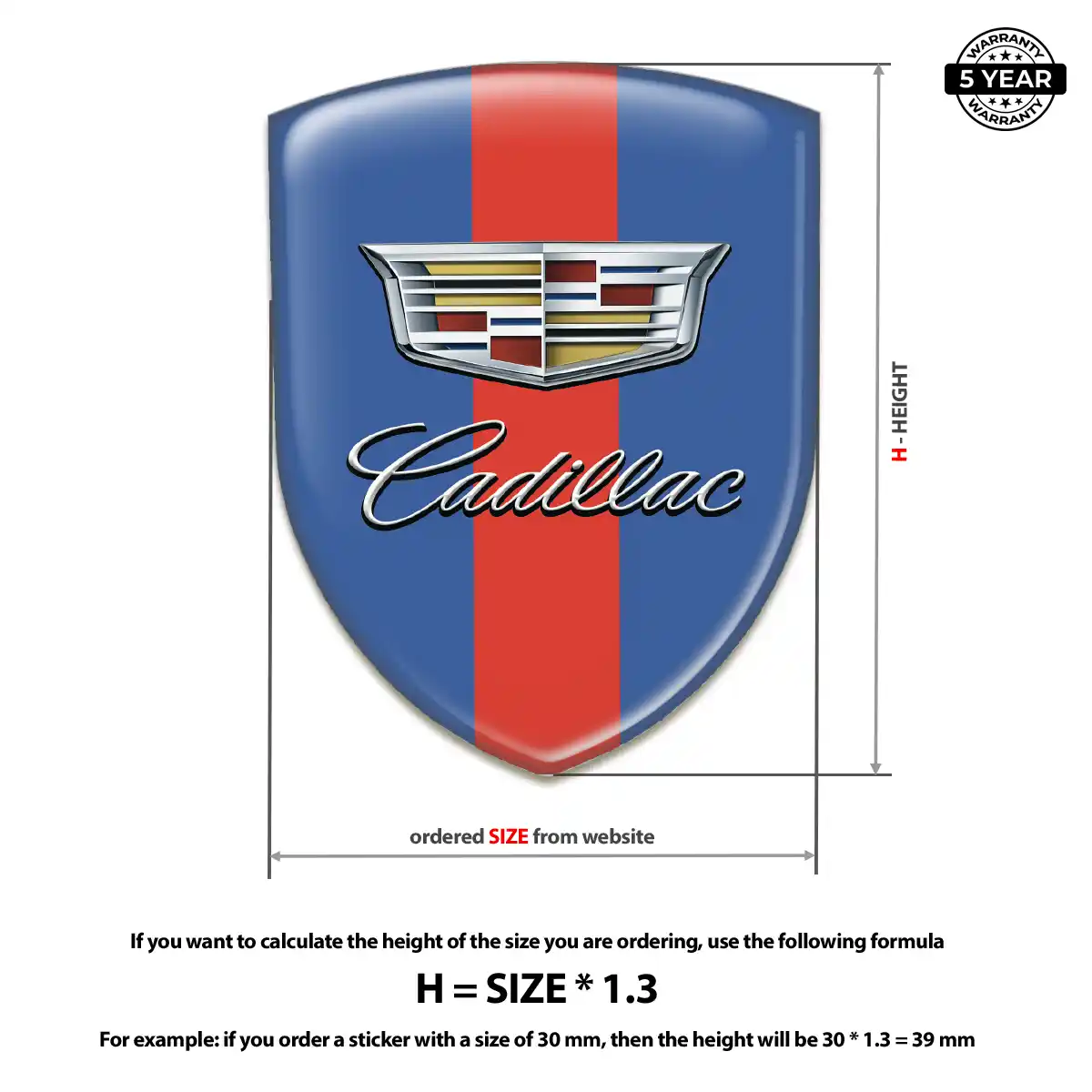 Cadillac Car Emblem Overlay Prime Quality